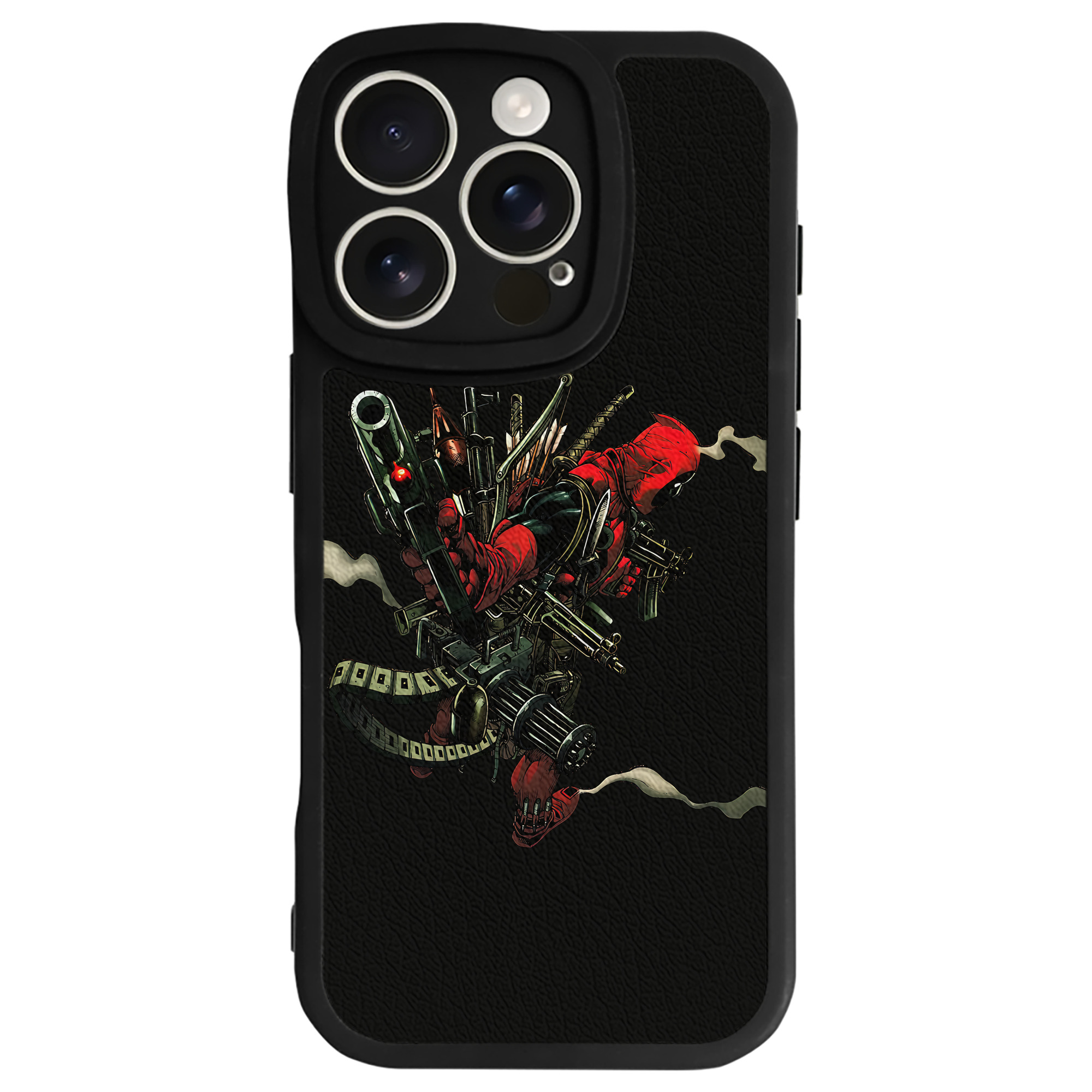 （画像用） Deadpool デッドプール 【iPhone 16シリーズ対応】シリコンスマホケース（レザー調） 材質：シリコン